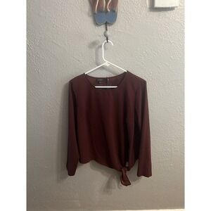 Talbots‎ Plum Color Long Sleeve Blouse Shirt Size Medium